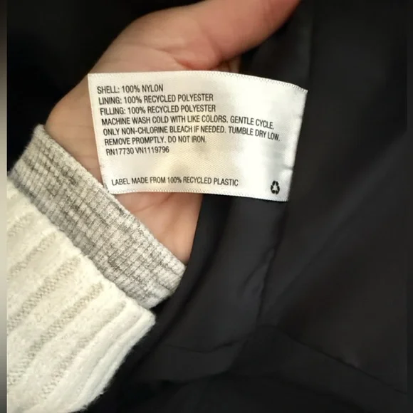 A New Day Black Water-Resistant Belted Puffer Coat Women’s Small - Picture 3 of 3